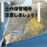 土の保管場所には気をつけましょう！保管場所次第で色々出てきますよ、、、