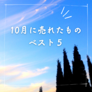 オンラインショップで10月に売れたもの　ベスト５