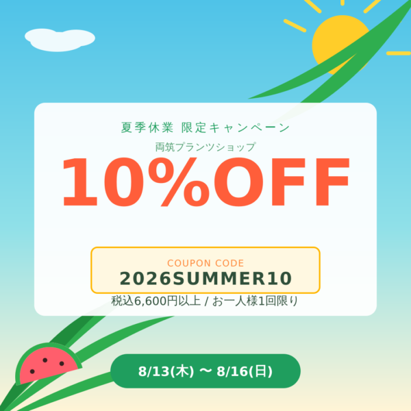 【8/13〜16限定】10%OFFクーポン配布中|夏季休業のお知らせ